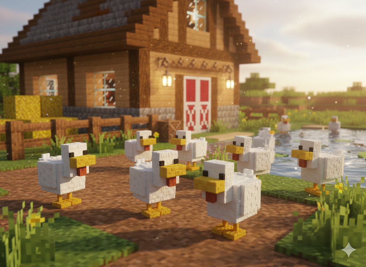 Vịt Minecraft - Mô Hình Lắp Ráp