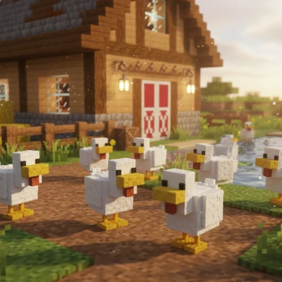 Vịt Minecraft - Mô Hình Lắp Ráp