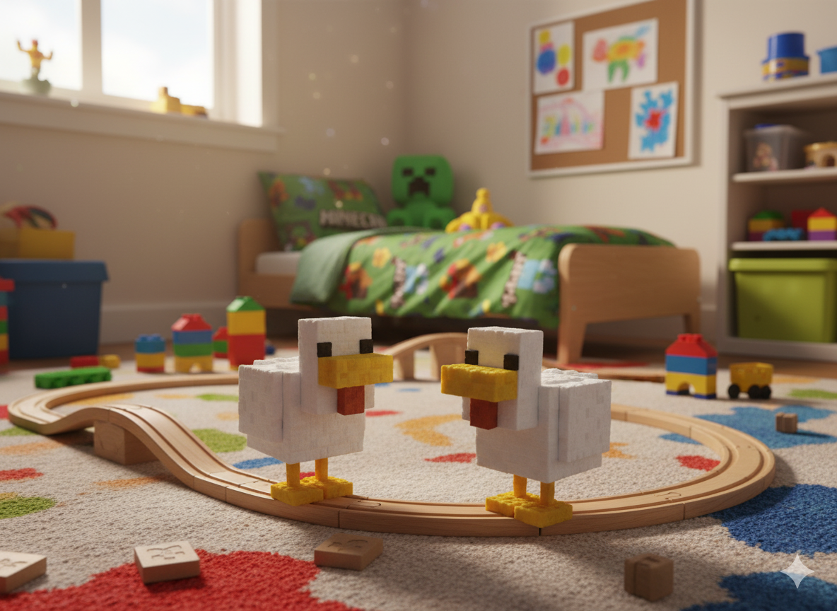 Vịt Minecraft - Mô Hình Lắp Ráp