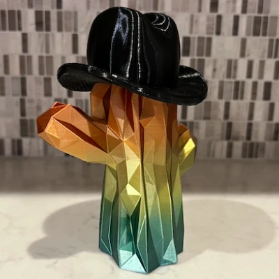 Nón Cowboy Cho Xương Rồng Low Poly