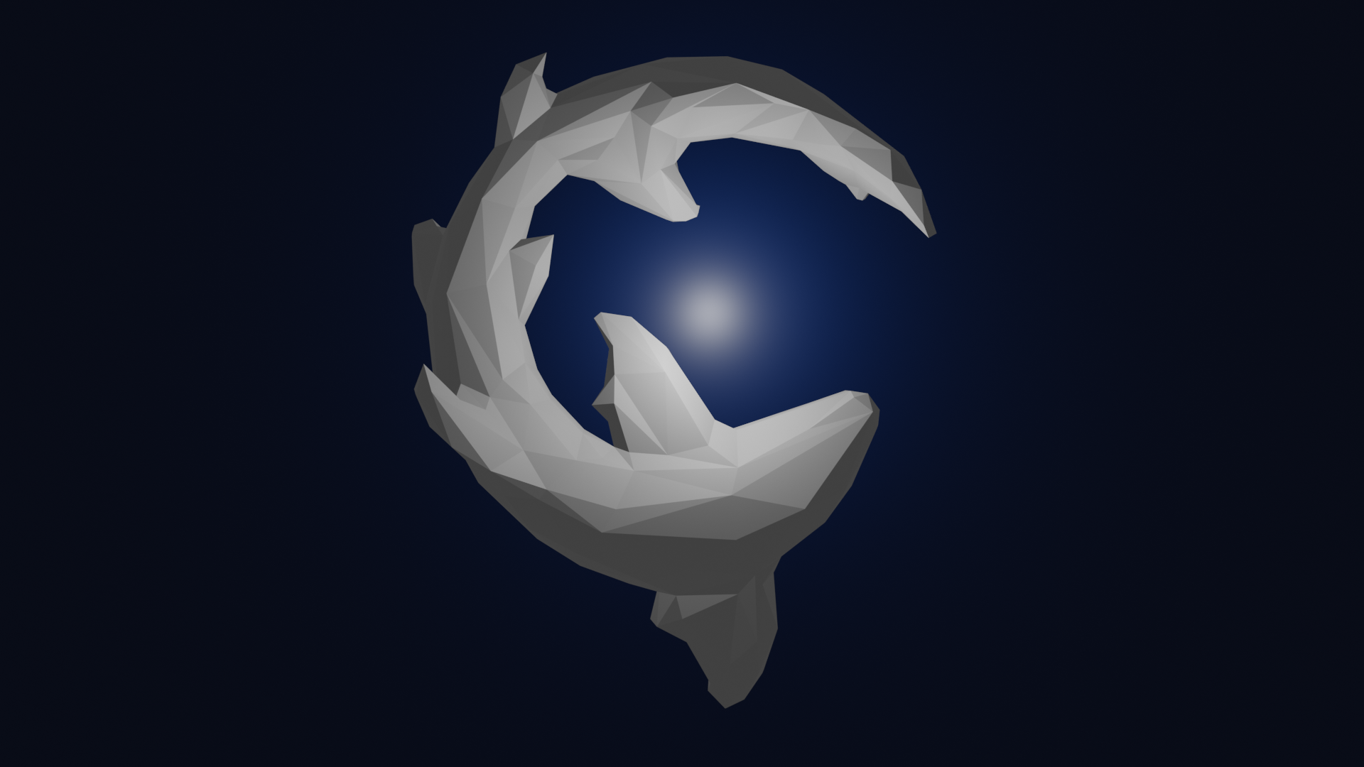 Cá Mập Low Poly (Không Cần Support)