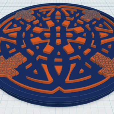 Đế lót ly Hoa văn Celtic Mandala 37