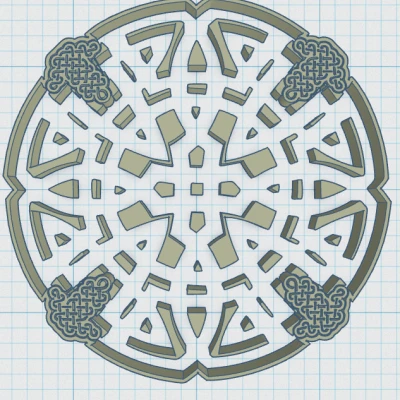 Đế lót ly Hoa văn Celtic Mandala 37