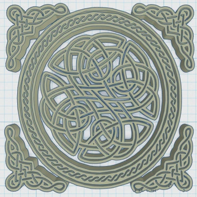 Đế Lót Cốc Hoa Văn Celtic Mandala 24