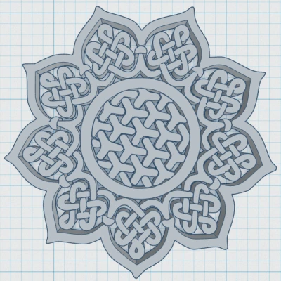 Đế Lót Ly Mandala Celtic 8