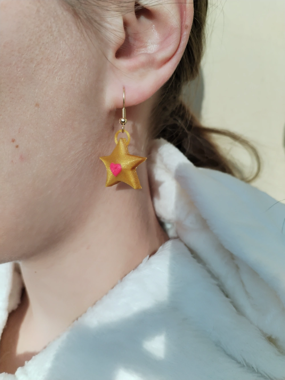 Bông tai sao vàng trái tim