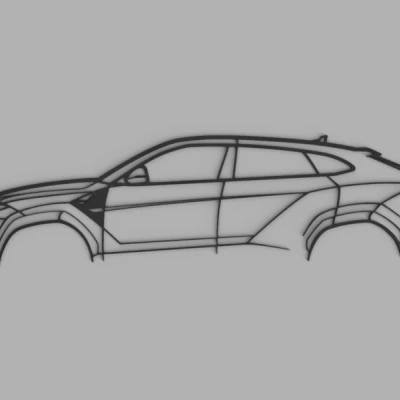 Trang trí tường hình bóng Lamborghini Urus