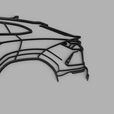 Trang trí tường hình bóng Lamborghini Urus