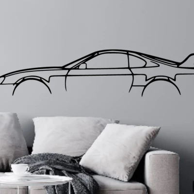 Tranh Treo Tường Hình Silhouette Toyota Supra Mk4