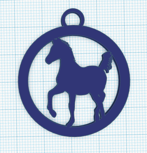 Móc Khóa Ngựa Con Hình Tròn Dễ Thương