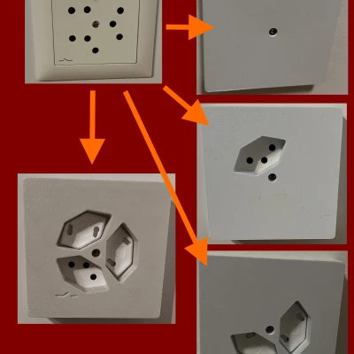 Ổ cắm điện kiểu Thụy Sĩ an toàn cho trẻ nhỏ