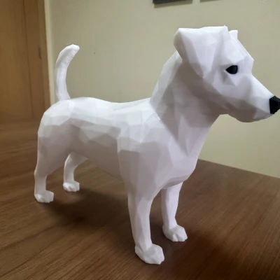 Tượng Chó Jack Russel Terrier Dạng Low Poly