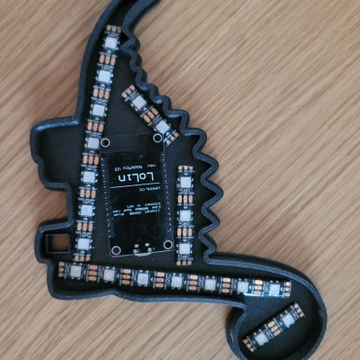 Đèn Ngủ Khủng Long (có đế gắn ESP8266 Lolin V3)