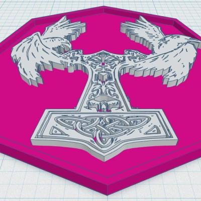 Đế lót ly Búa Thor 42