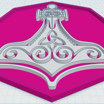 Miếng Lót Ly Hình Búa Thor 19