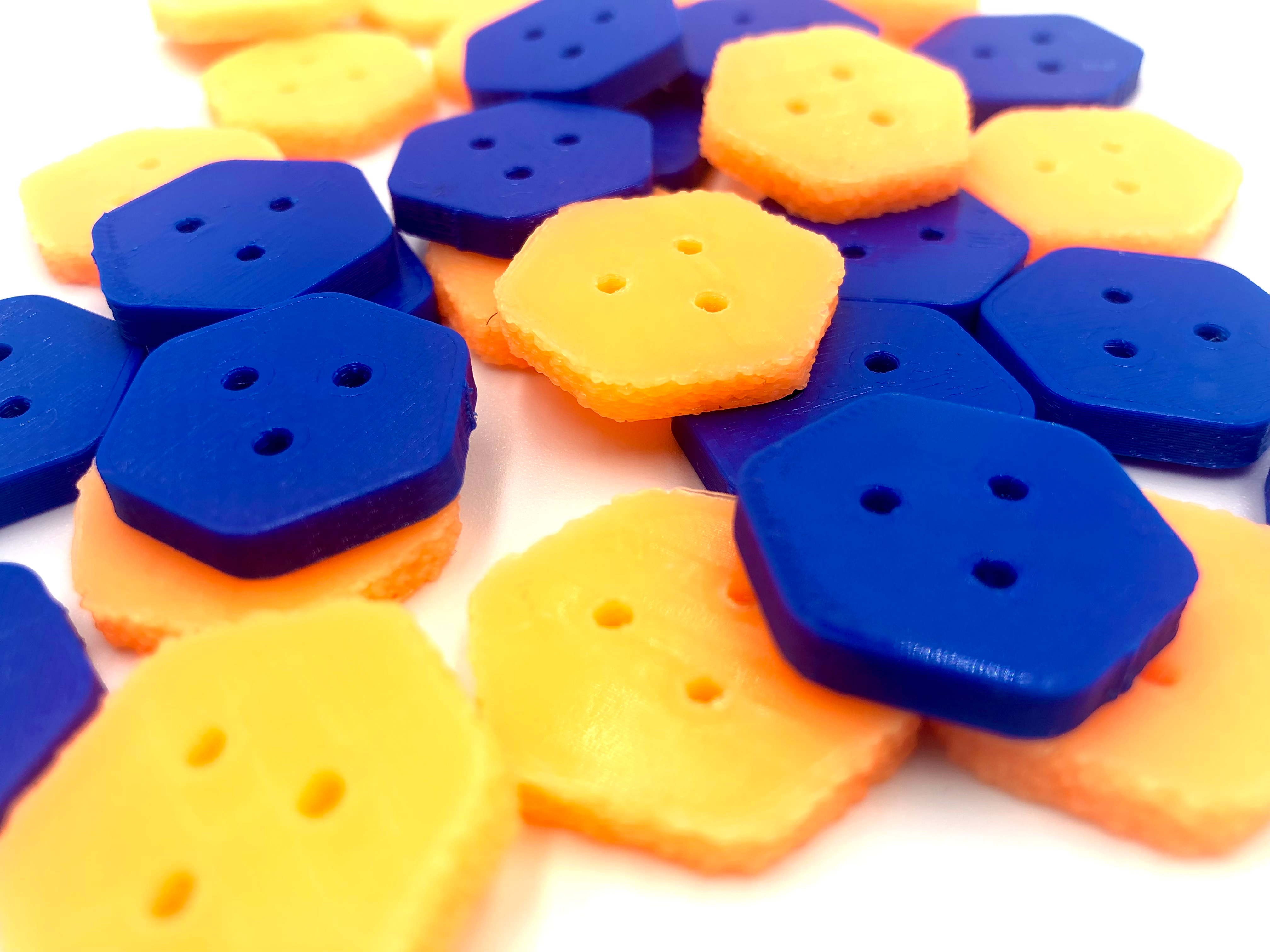 Nút áo HexButton Lục Giác Đơn Giản