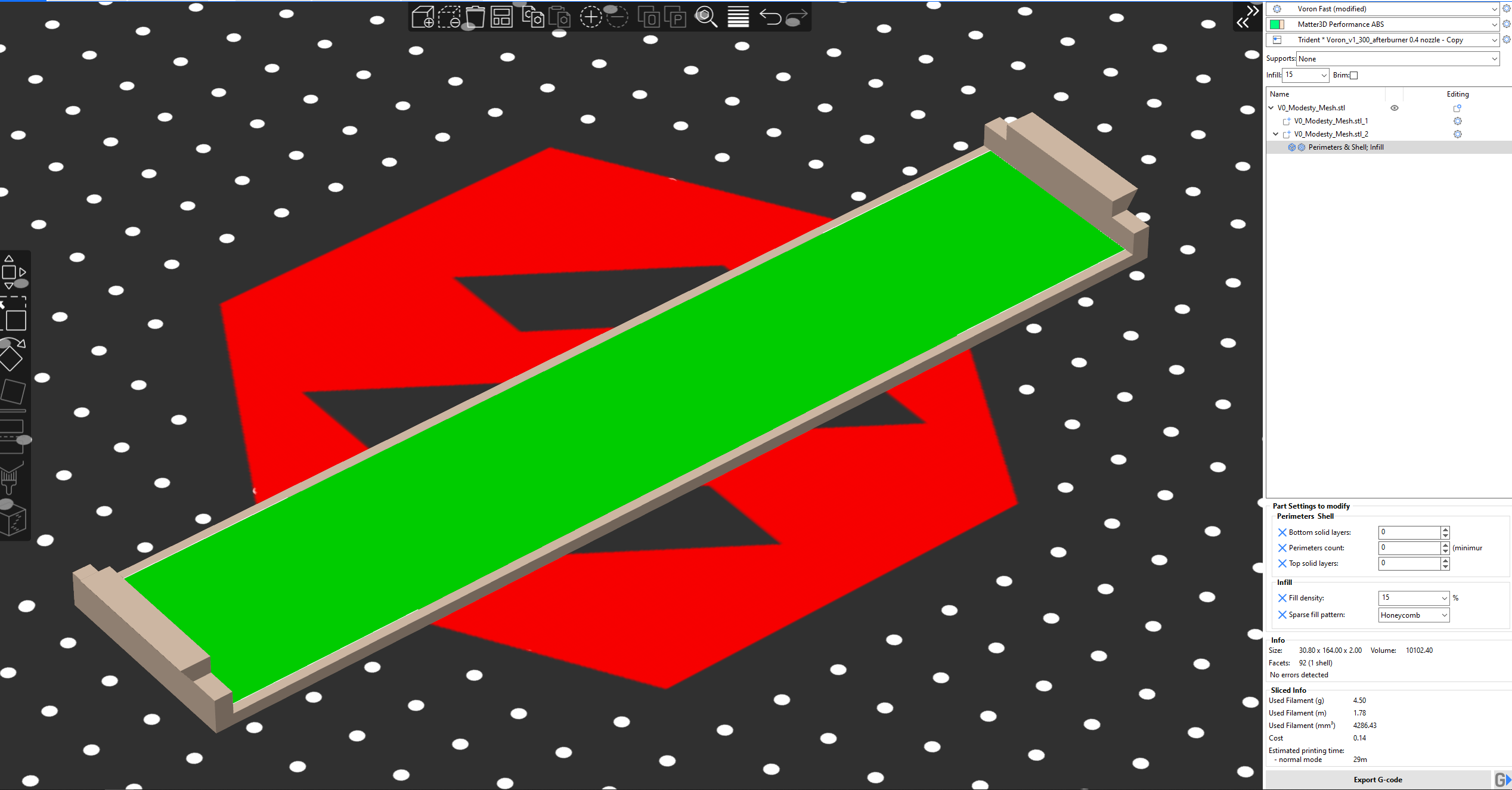 Voron V0 - Lưới Che Modesty Mesh