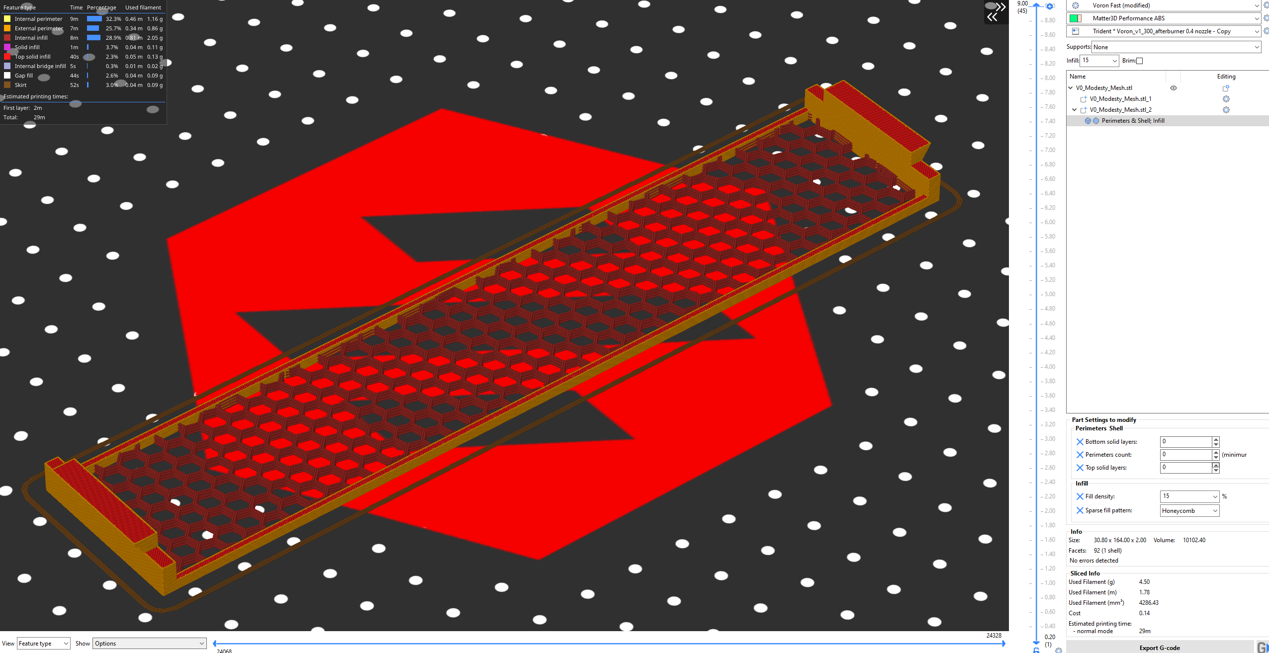 Voron V0 - Lưới Che Modesty Mesh