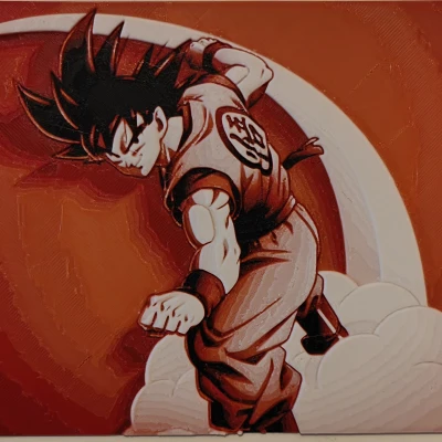 Mô Hình Goku HueForge - Tranh Treo Tường Nghệ Thuật