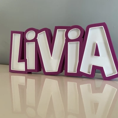 Tên Livia Phát Sáng 3D