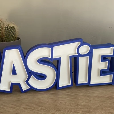 Tên Bastien Phát Sáng - Mô Hình 3D Độc Đáo