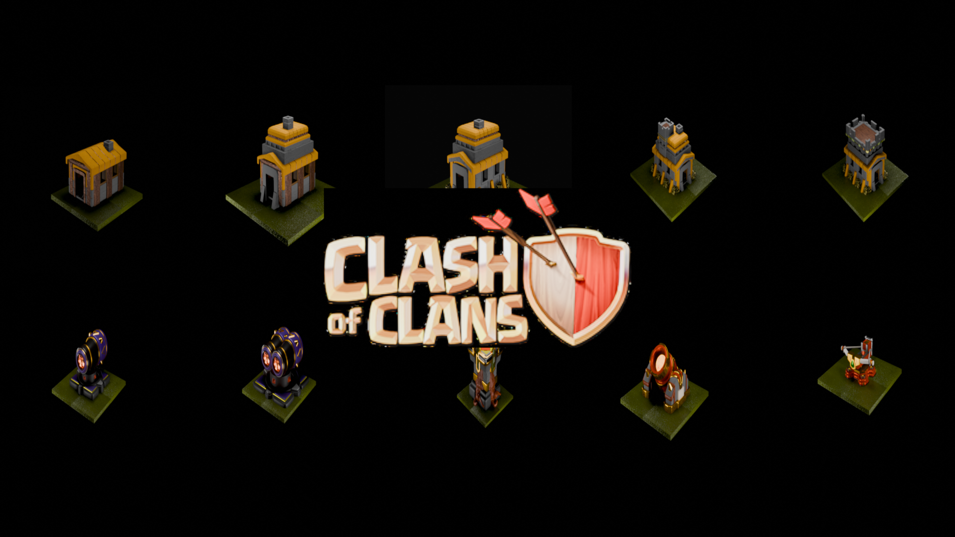 Mô Hình Nhà Chính Clash of Clans Cấp 1