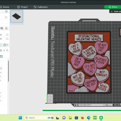 Valentines (Hueforge) - Mô Hình In 3D Độc Đáo