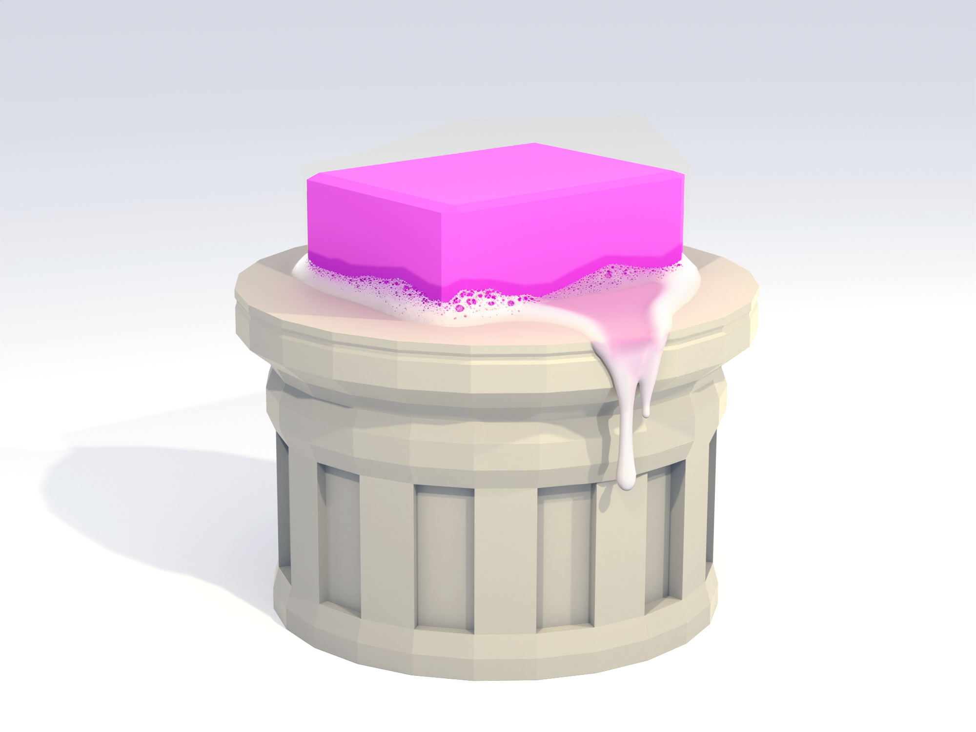 Chân Đế Xà Bông Kiểu Cột Hy Lạp - Không Cần Support