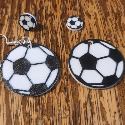 Bông Tai Đá Banh Kiểu Đinh Tán và Vòng