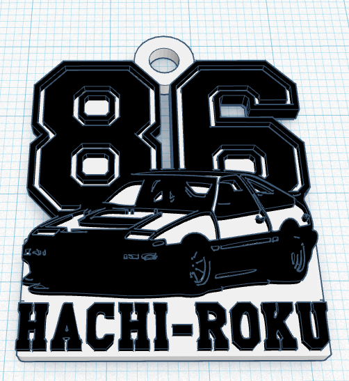 HACHI-ROKU - Móc Khóa Initial D