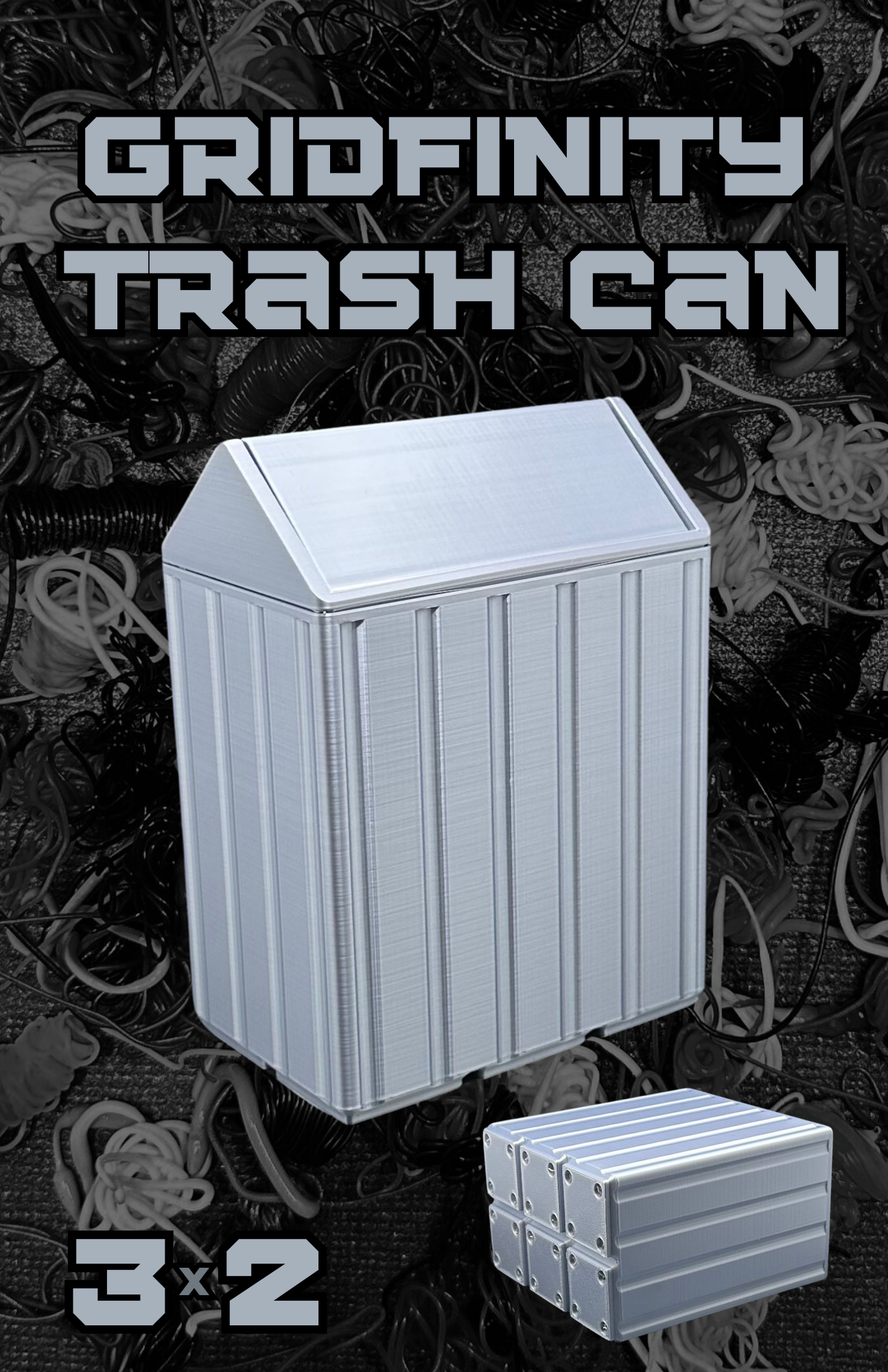 Thùng rác Gridfinity có thể 2x3