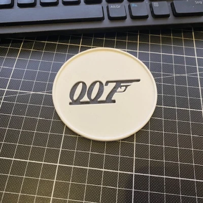 Đế Lót Ly Hình Logo James Bond 007