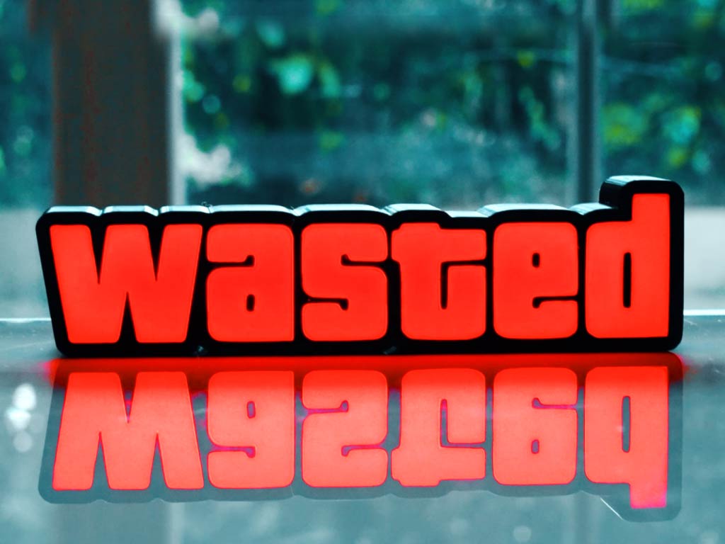 ĐÈN GTA WASTED - Điều Khiển Bằng Remote & App