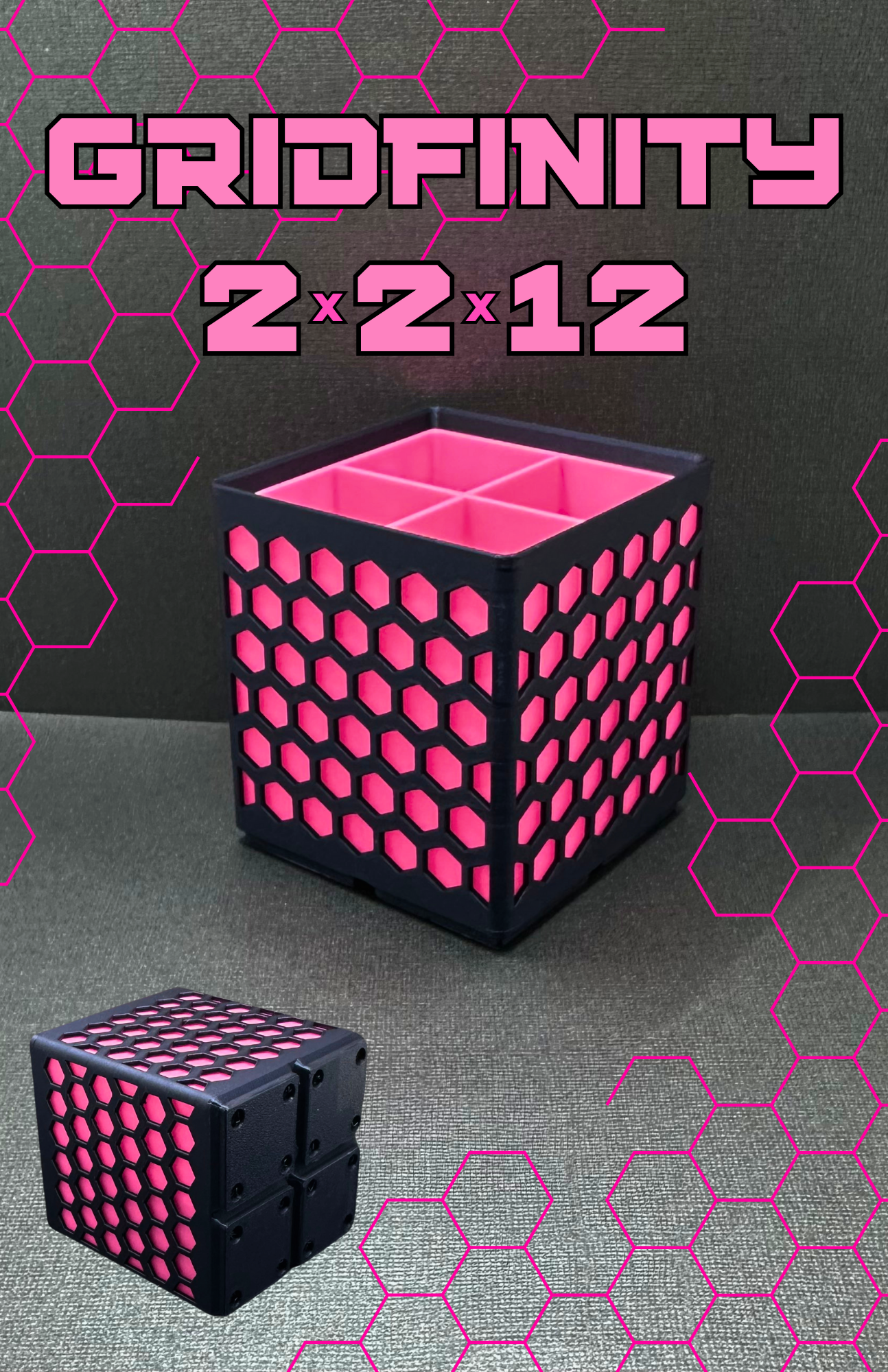 Hộp Gridfinity 2x2x12 lục giác