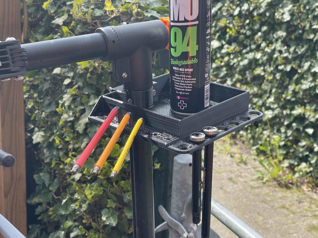 Khay đựng đồ nghề sửa xe đạp kèm chỗ cắm lục giác và trục xuyên