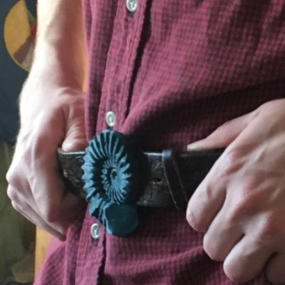 Khóa Dây Nịt Hình Hóa Thạch Cổ Đại (Ammonite Belt Buckle)