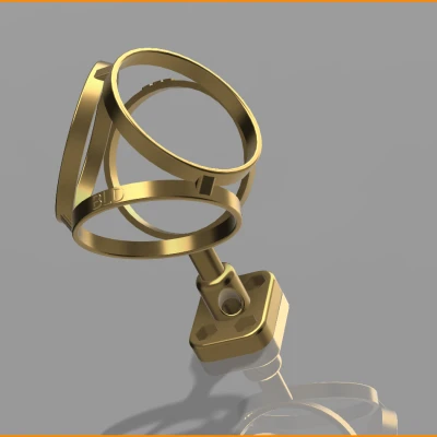 TETHRA: Giá đỡ cho Micro Ambisonics Bậc 1 với Capsule Tụ điện 34mm