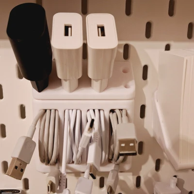 Giá Đỡ Cáp USB Cho Ikea Skadis [4 Cái]