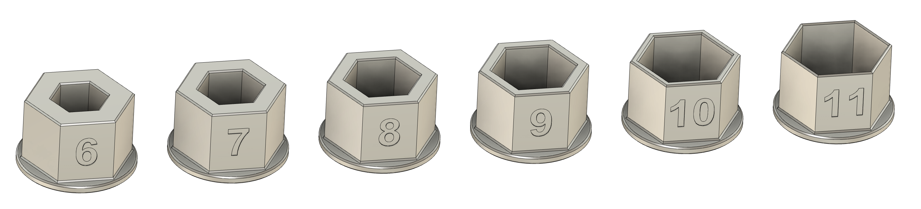 Adapter Socket HEX Nuts 12