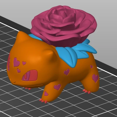 Valentine Bulbasaur - Đã tô màu