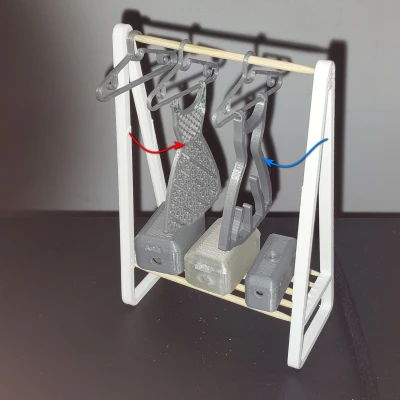 Móc treo váy mini - hình bóng váy có đế