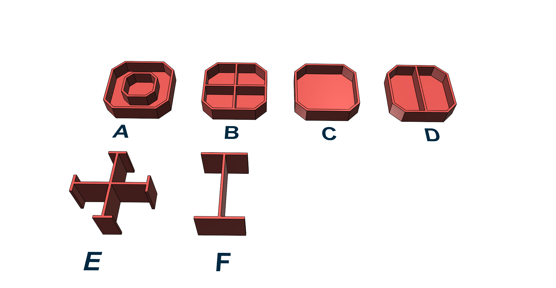 Hộp đựng ngăn kéo để bàn làm việc, văn phòng, trang sức, dễ in, không cần support