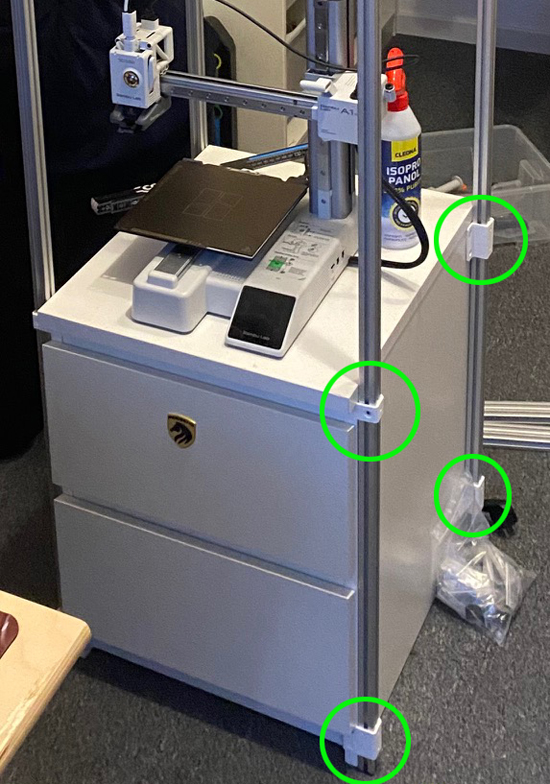 Giá đỡ IKEA MALM cho profile 20x20mm / Kệ máy in DIY