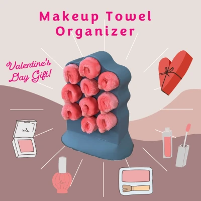 Giá Đỡ Khăn Trang Điểm 10 Khe Cắm