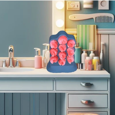 Giá Đỡ Khăn Trang Điểm 10 Khe Cắm