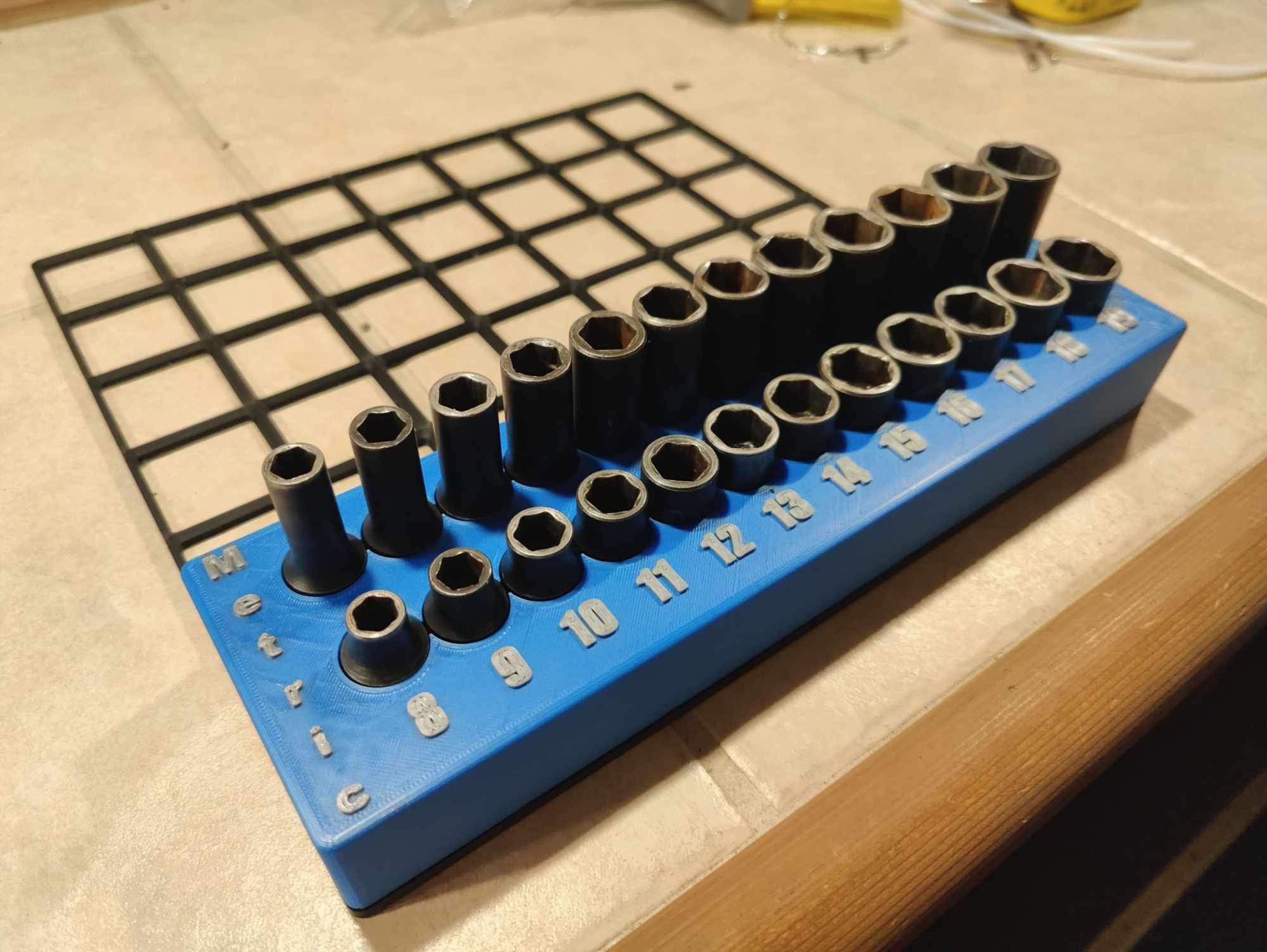 Kệ giữ tuýp Matco ADV Gridfinity. 8mm-19mm