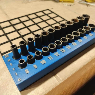 Kệ giữ tuýp Matco ADV Gridfinity. 8mm-19mm