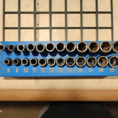 Kệ giữ tuýp Matco ADV Gridfinity. 8mm-19mm