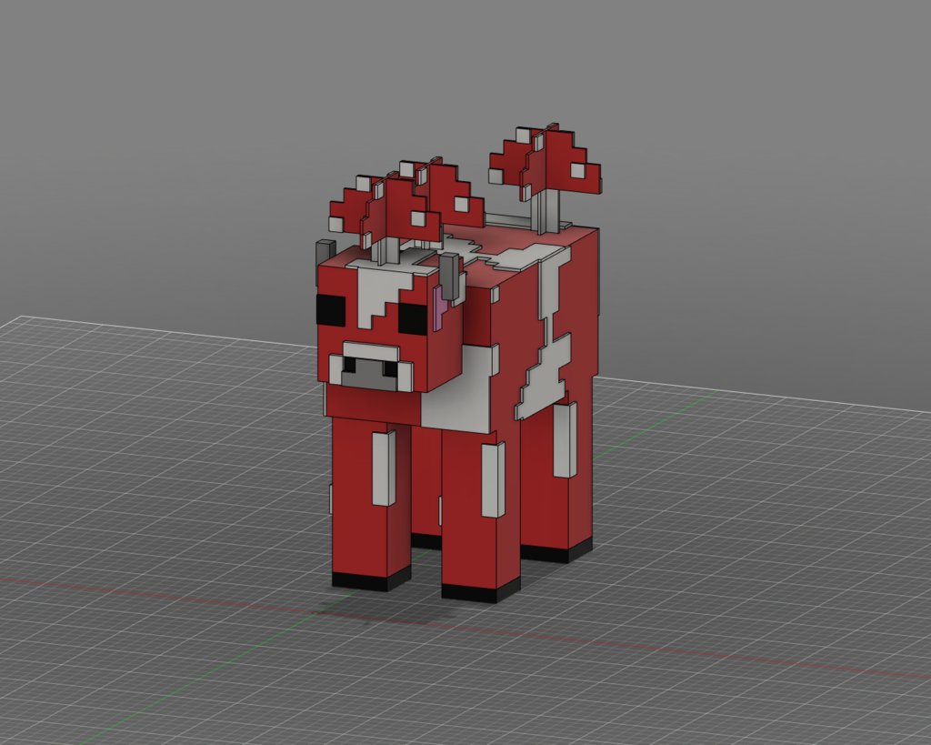 Mô hình Nấm Mooshroom Minecraft