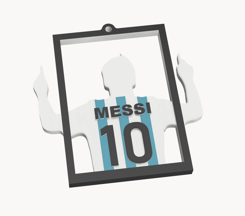 Móc Khóa Messi Cuadro Argentina Llavero